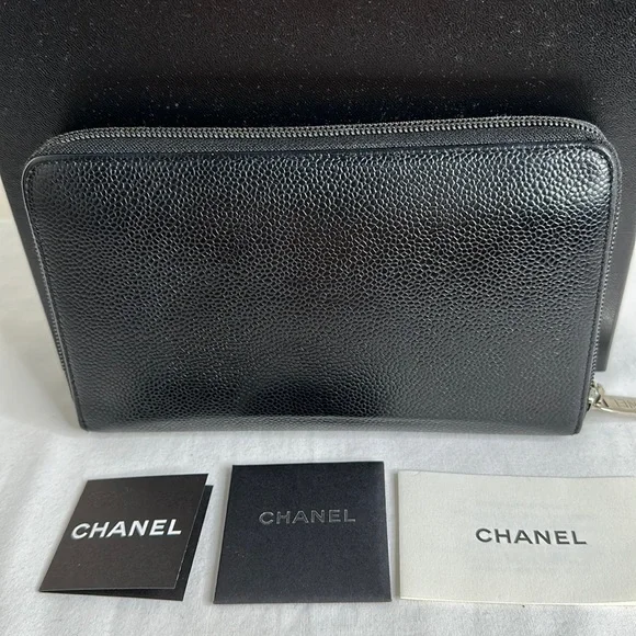 Chanel caviar long zip wallet - Picture 2 of 13
